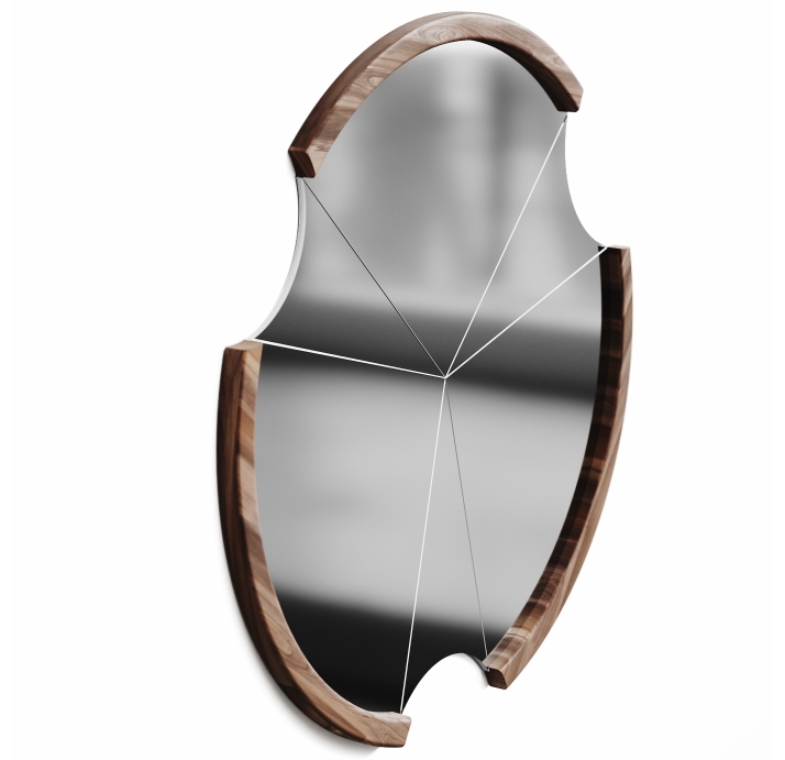 Зеркало настенное RONDA CONSOLE MIRROR WALNUT 100X9X100 СМ. (NRM00006)