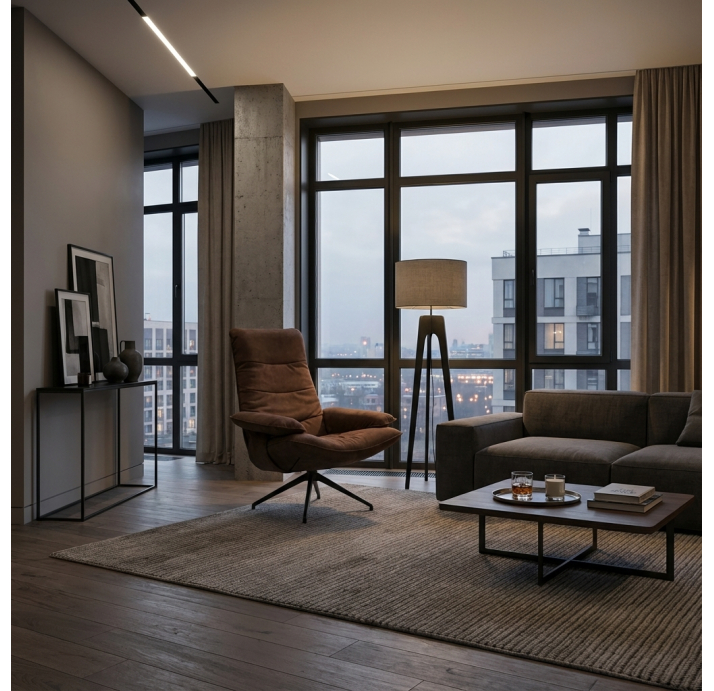 Кресло YOGA KING /DIVA CHOCOLAT/P752 (Black)/