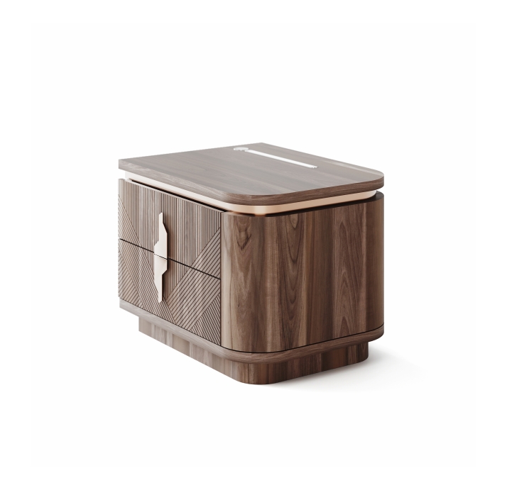 Тумба прикроватная RONDA NIGHTSTAND RIGHT MODULE WALNUT WALNUT  60X46X45 СМ. (NRM00037)