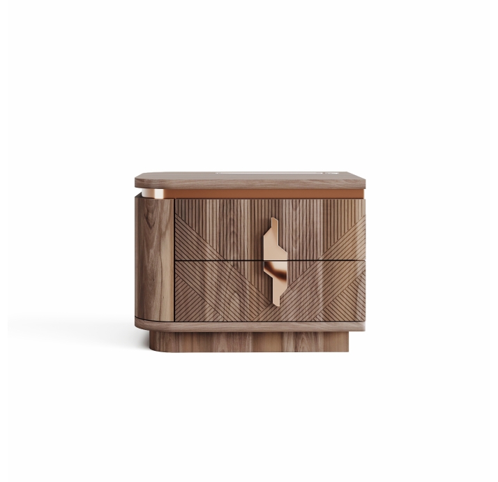 Тумба прикроватная RONDA NIGHTSTAND LEFT MODULE WALNUT WALNUT  60X46X45 СМ. (NRM00055)