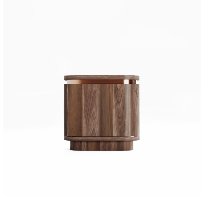 Тумба прикроватная RONDA NIGHTSTAND LEFT MODULE WALNUT WALNUT  60X46X45 СМ. (NRM00055)