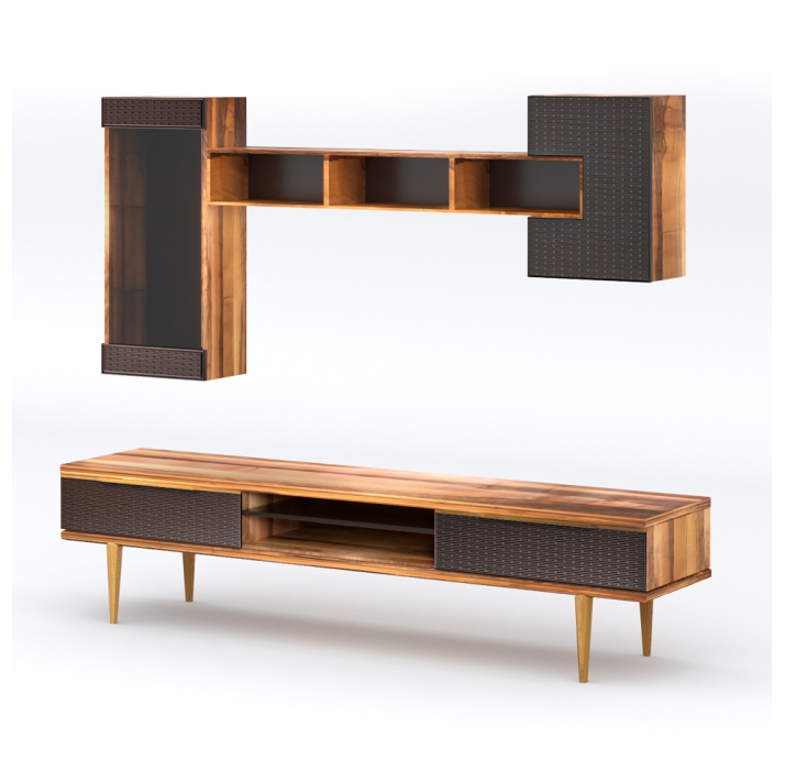 Полка прямая PUNTO BOOKSHELF WALNUT WALNUT 150X25X20 СМ. (NRM00081)