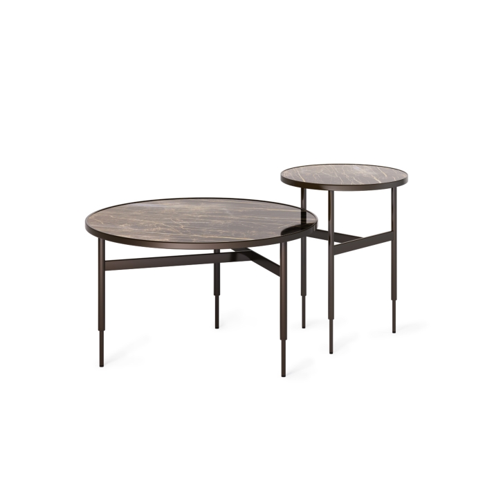 Стол приставной GIO SIDE TABLE TAUPE NOIR DESIR SHINY  40X40X52 СМ. (ROM01398)