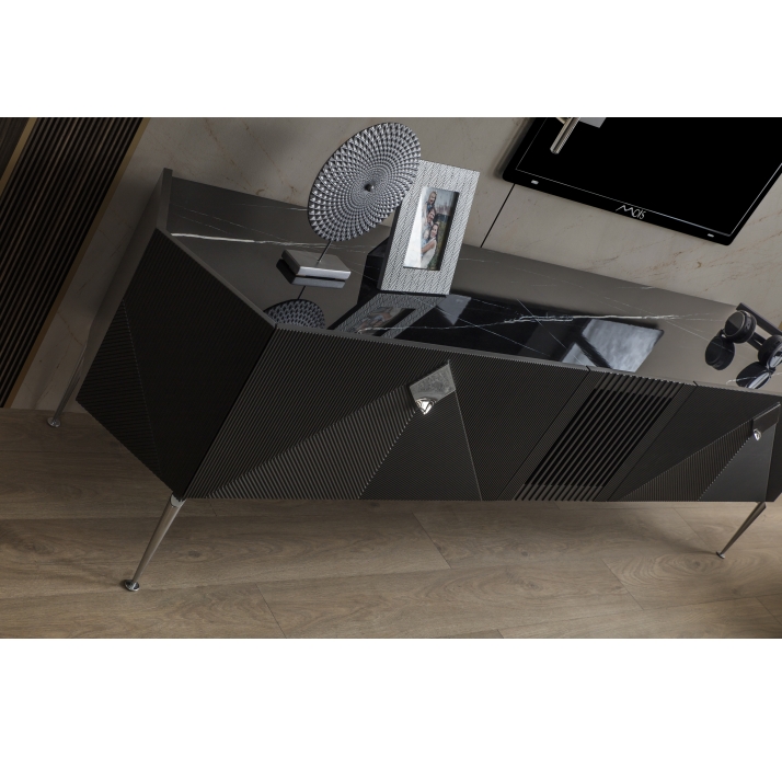 Тумба под ТВ GIZA TV STAND GREY BLACK GREY 238X51X65 СМ. (NRM00018)