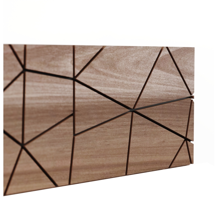 Шкаф настенный PETRA SMALL BLOCK WALNUT WALNUT 50X27X26 СМ. (NRM00057)