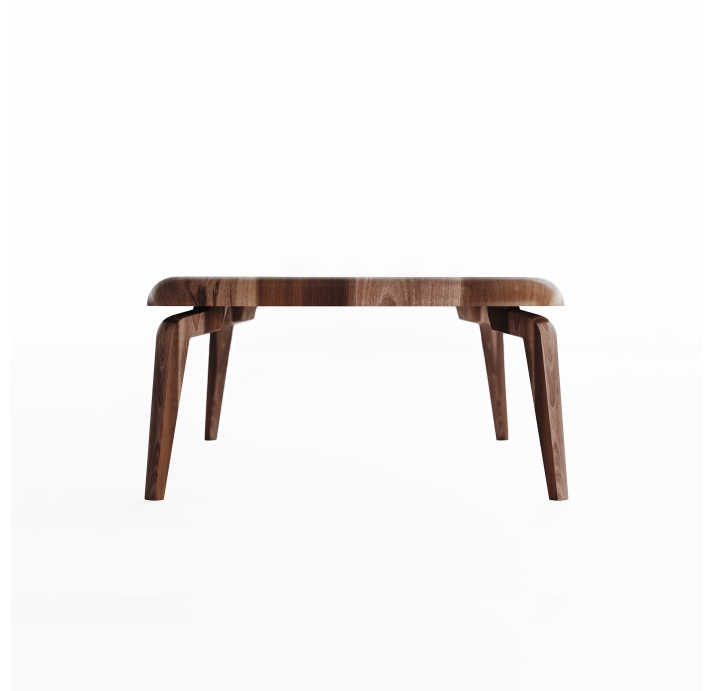 Стол журнальный RONDA CENTER TABLE BROWN EUROPEAN WALNUT  133X75X40 СМ. (NRM00052)