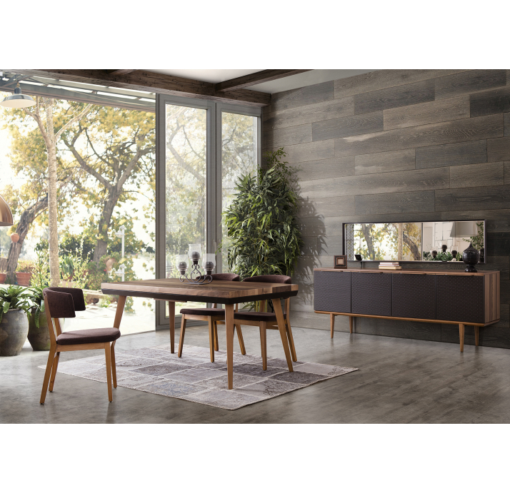 Стол журнальный PUNTO CENTER TABLE WALNUT EUROPEAN WALNUT  118X68X40 СМ. (NRM00051)