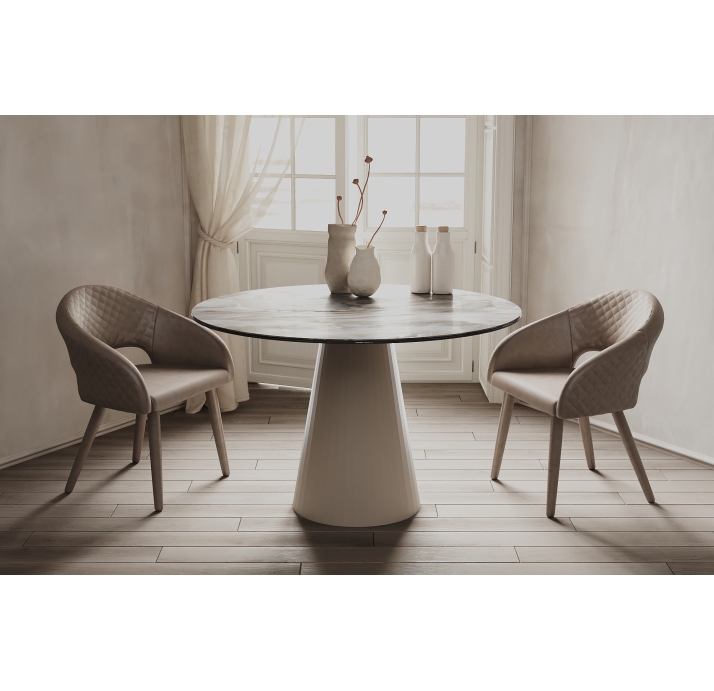 Стол обеденный MONACO DINING TABLE EMPT REVE DE REY PERLA  120X120X75 СМ. (NRM00109)