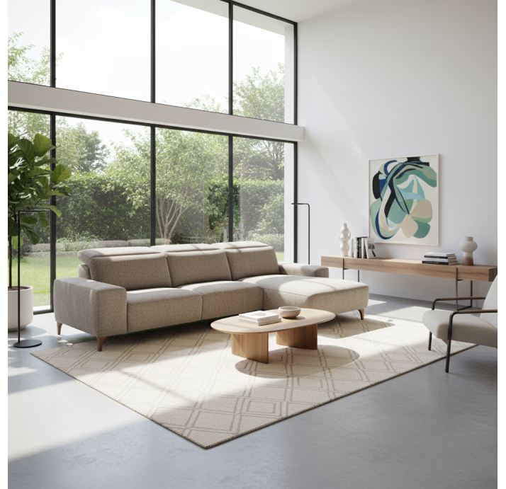 Диван ROMANO B100-300-167L/57/VIVA GREY/VISCOTEX/02 GREGE/E,MR,E,Z,E,E