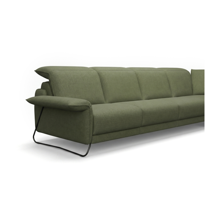 Диван VITIS B103-320-222S/54/CAMINO OLIVE/VISCOTEX/В цвет ткани/01BL BLACK/E,V,E,E,E