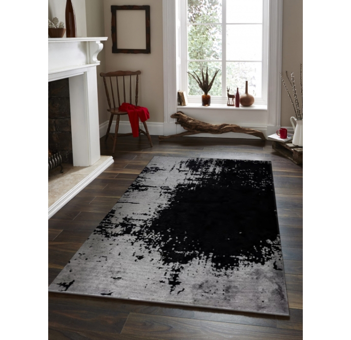 Ковер современный VERONA BLACK GREY 230X160 см.  (NRC00148) черный, серый