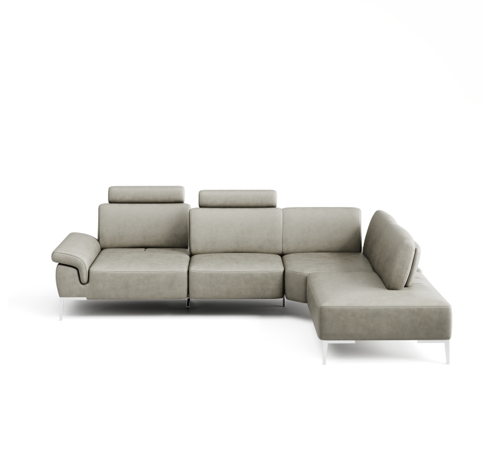 Диван WAVE B100-300-240T/58/KENIA SMOKE/BULTEX/01BR BRUSHED/E,E