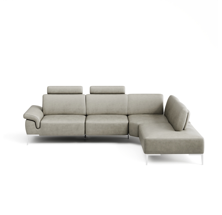 Диван WAVE B100-300-240T/58/KENIA SMOKE/BULTEX/01BR BRUSHED/E,E