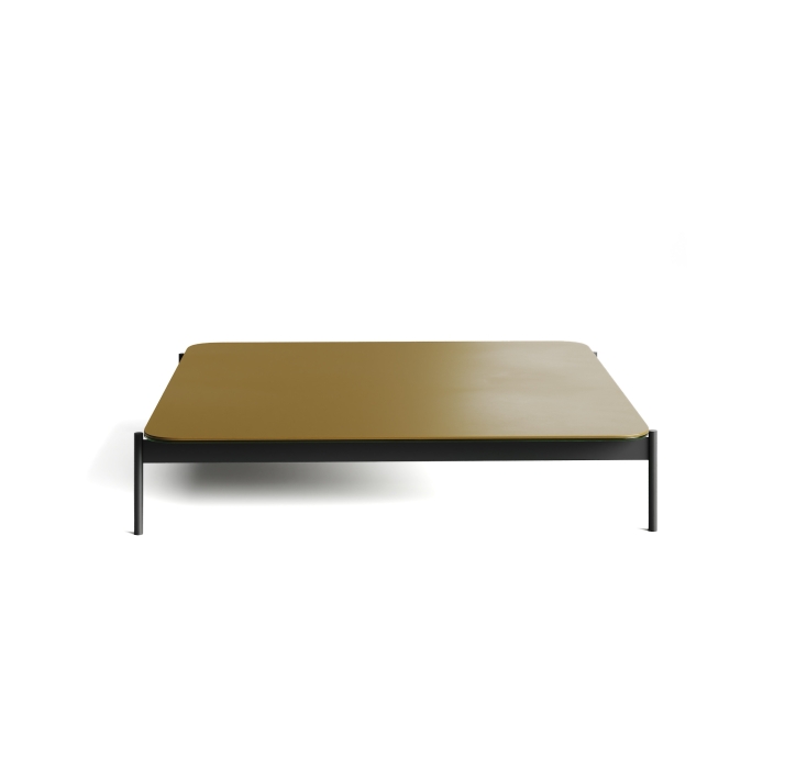 Стол журнальный SQUARE COFFEE TABLE BLACK ANTIOUE BRONZE  100X100X30 СМ. (NRM00225)