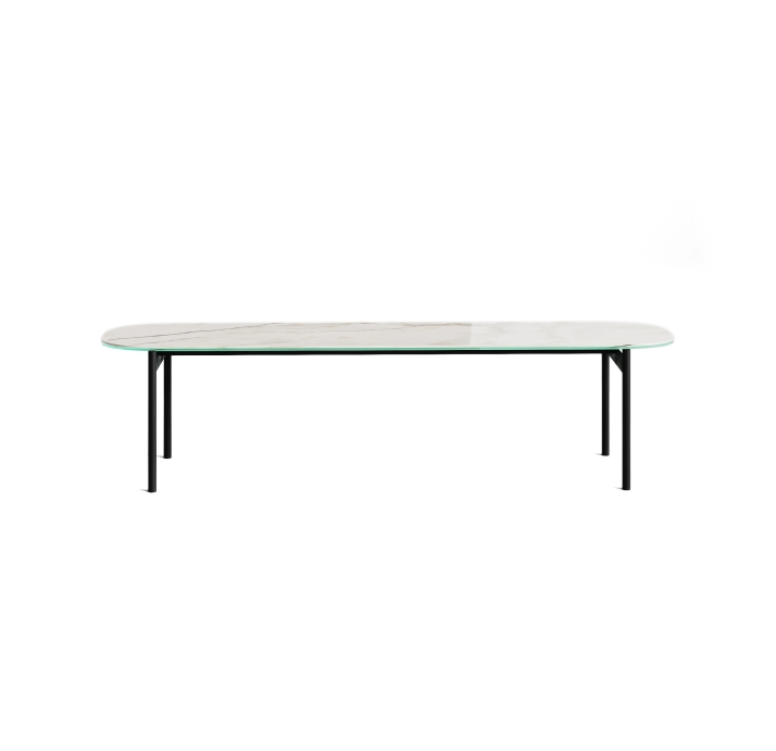 Стол журнальный LONG COFFEE TABLE BLACK MICHELANGELO  130X29X40 СМ. (NRM00226)