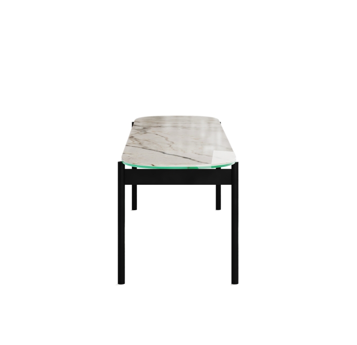 Стол журнальный LONG COFFEE TABLE BLACK MICHELANGELO  130X29X40 СМ. (NRM00226)