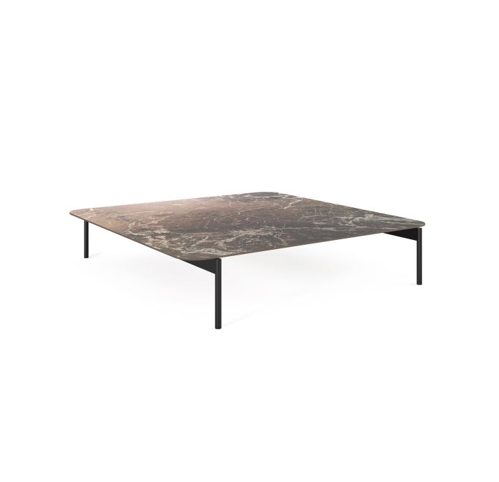 Стол журнальный SQUARE COFFEE TABLE BLACK MOCHA PERLA  100X100X30 СМ. (NRM00228)