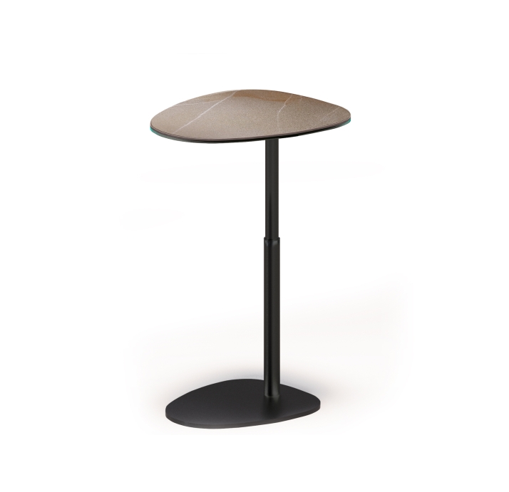 Стол приставной NEO SIDE TABLE BLACK PIASENTINA TAUPE  48X40X78 СМ. (NRM00232)