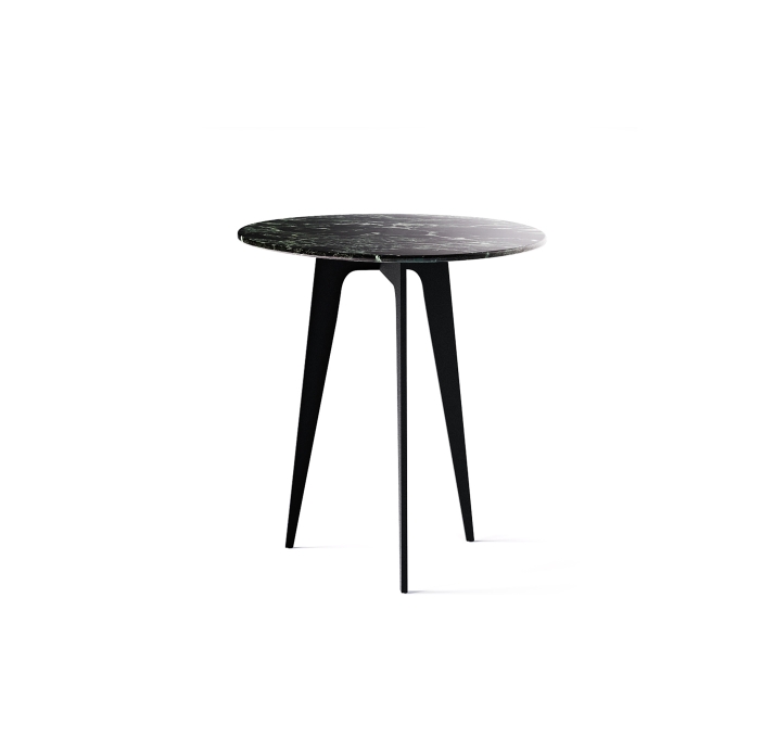 Стол приставной LINUS SIDE TABLE BLACK VERDE ALPI LUC.  51X60X55 СМ. (NRM00242)