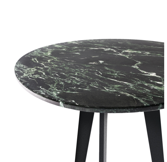 Стол приставной LINUS SIDE TABLE BLACK VERDE ALPI LUC.  51X60X55 СМ. (NRM00242)