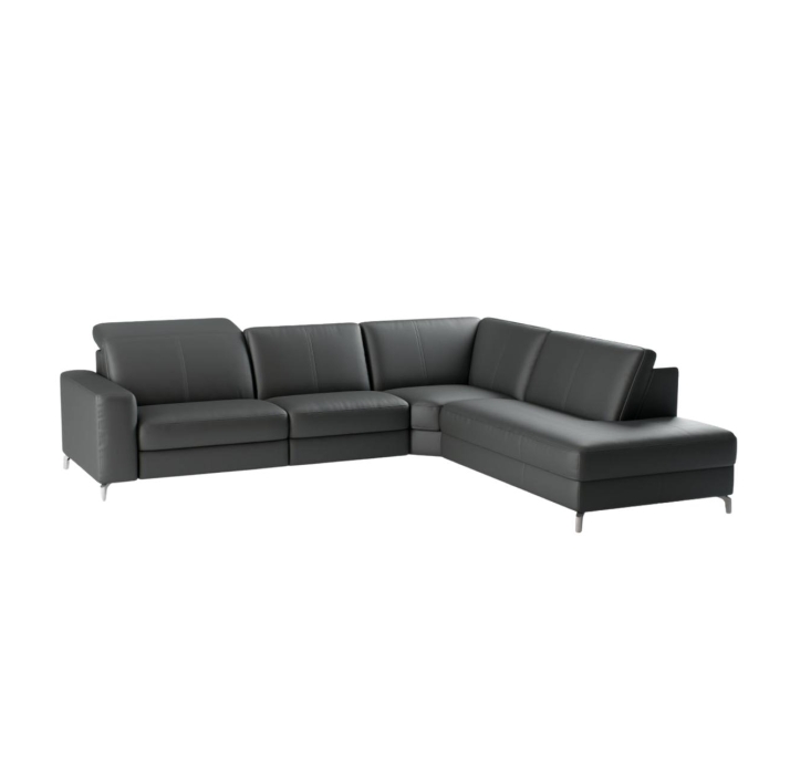 Диван CRISTALLO B280-280-240T/54/MONTANA BASALT/VISCOTEX/01BR BRUSHED/E