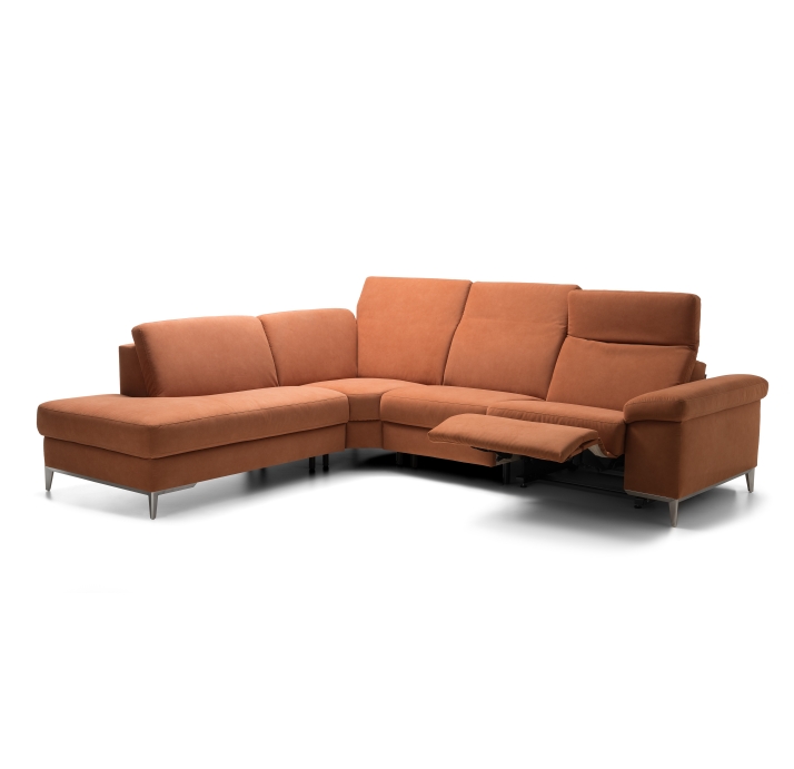 Диван CADINI T240-280-280B/54/KALEIDO COGNAC/BULTEX/01BR BRUSHED/E,E,E,R