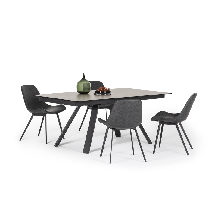 Стол обеденный TANDEM BUTTERFLY DINING TABLE CENTRAL BLK TAUPE  220X100X74 СМ. (NRM00337)