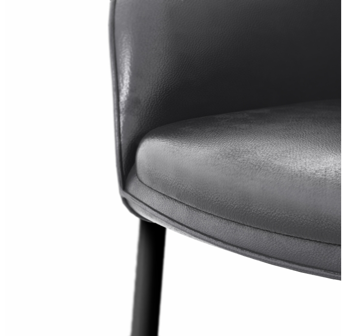 Стул интерьерный PAUL DINING CHAIR Leather ANTRACITE HORIZON Чёрный (BLK) (NRM00356)