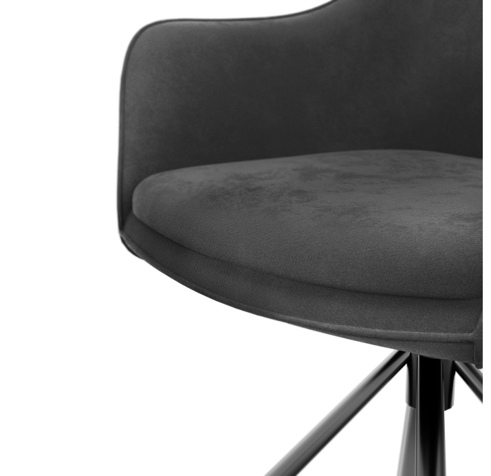 Стул интерьерный PAUL DINING CHAIR Scarlett 0046 HORIZON Чёрный (BLK) (NRM00379)