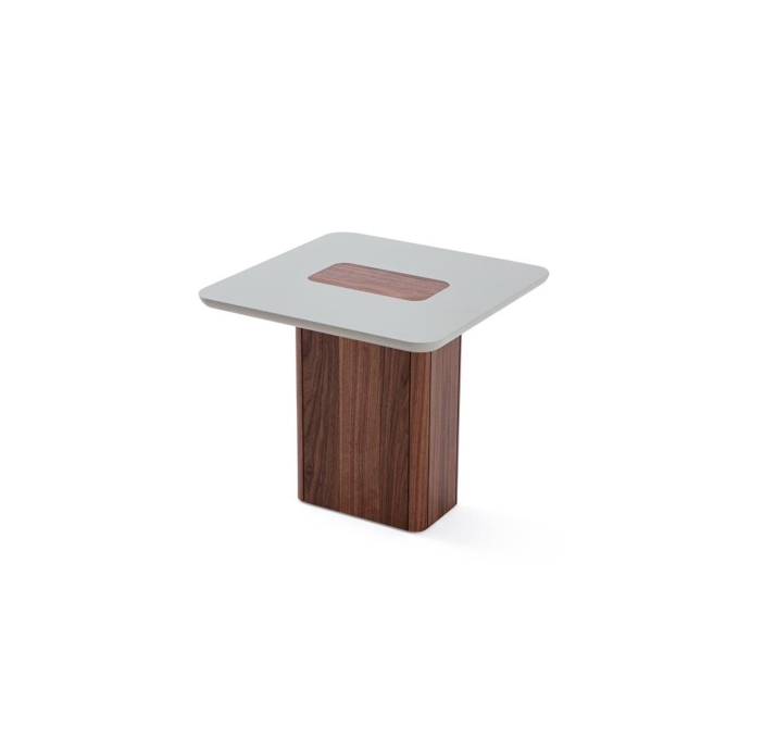 Стол приставной SOHO SIDE TABLE AMERICAN WALNUT BEIGE  50X50X45 СМ. (NRM00383)