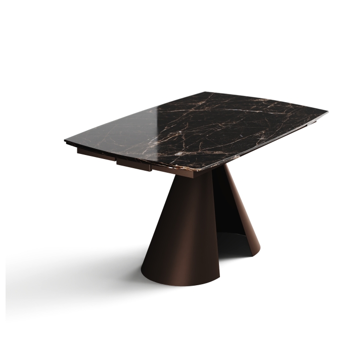 Стол обеденный MISSA DINING TABLE BROWN GLOSSY BROWN MARBLE  200X90X76 СМ. (NRM00540)