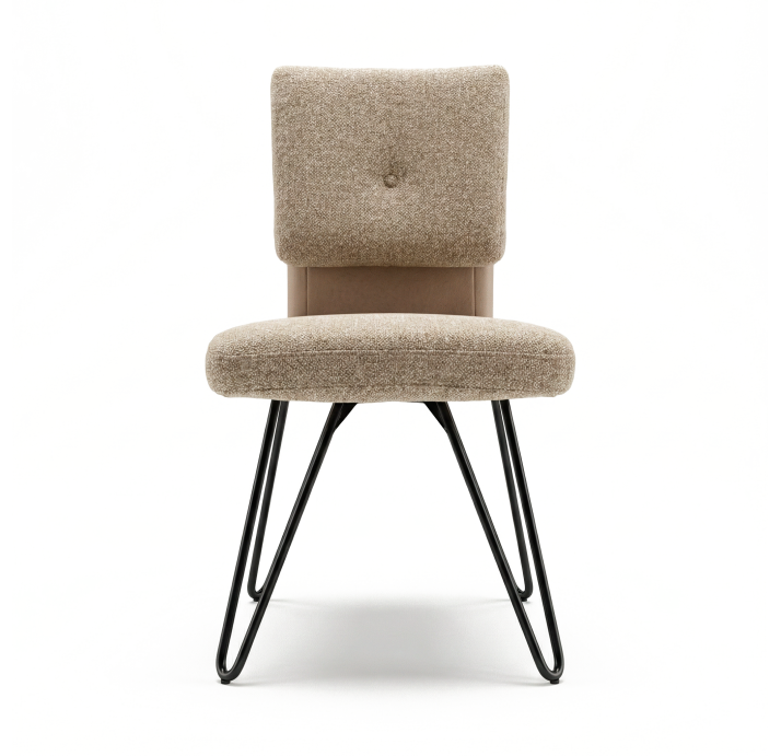 Стул интерьерный ALVA DINING CHAIR LUANDO GREGE  Черный (F100BLACK) (ROM03350)