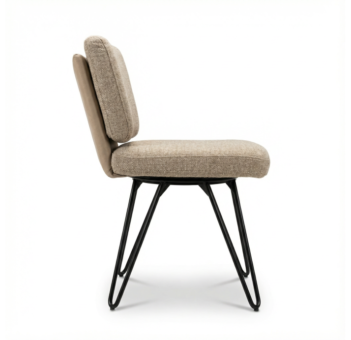 Стул интерьерный ALVA DINING CHAIR LUANDO GREGE  Черный (F100BLACK) (ROM03350)