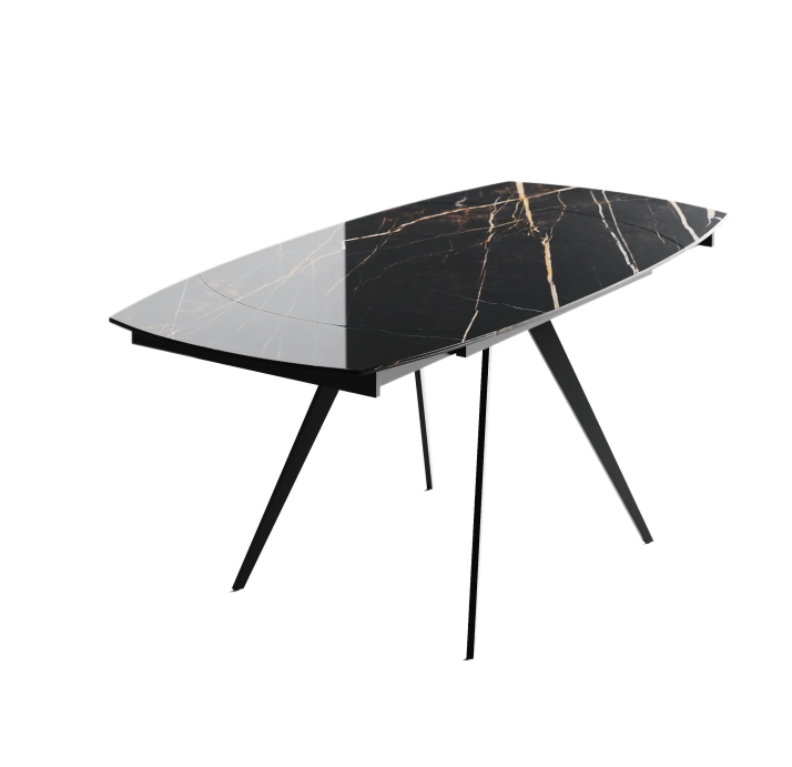 Стол обеденный LIRA DINING TABLE NERO MATT BLACK MARBLE  180X90X76 СМ. (NRM00598)