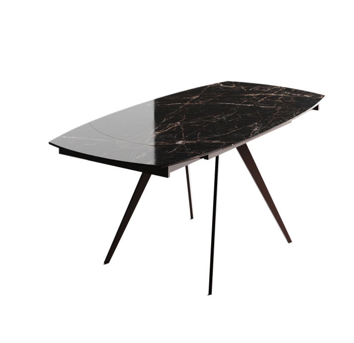 Стол обеденный LIRA DINING TABLE BROWN GLOSSY BROWN MARBLE  180X90X76 СМ. (NRM00597)