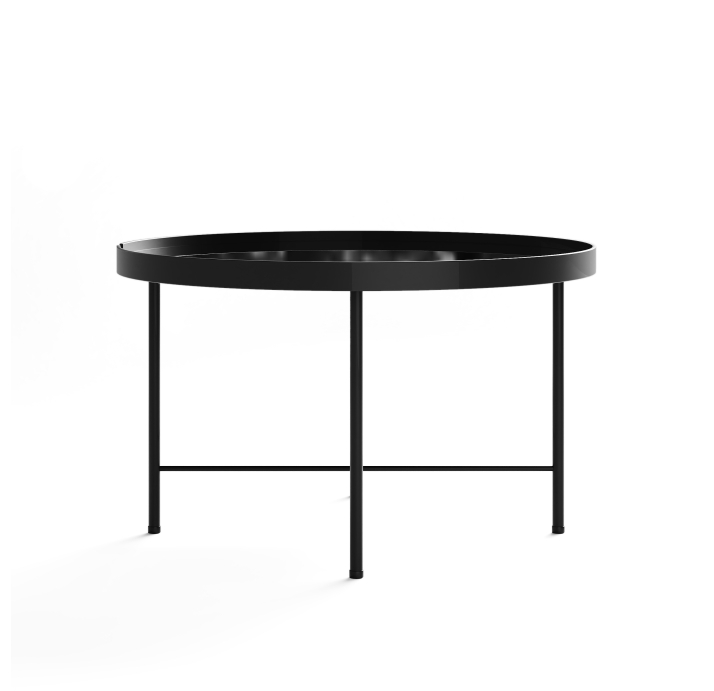 Стол журнальный ANASTASIA COFFEE TABLE NERO SMOKY MIRROR  80X80X38 СМ. (NRM00652)