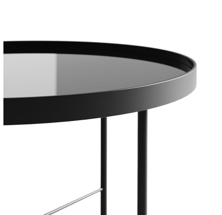 Стол журнальный ANASTASIA COFFEE TABLE NERO SMOKY MIRROR  80X80X38 СМ. (NRM00652)