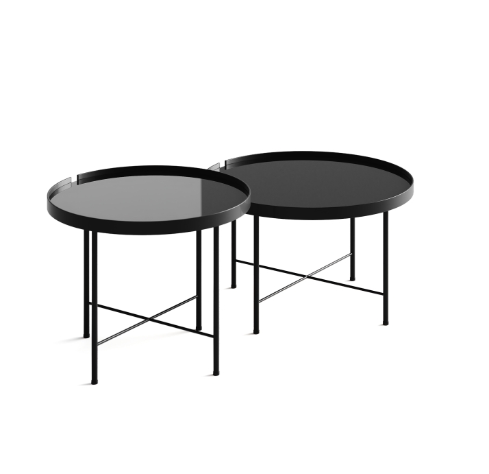 Стол журнальный ANASTASIA COFFEE TABLE NERO SMOKY MIRROR  80X80X38 СМ. (NRM00652)