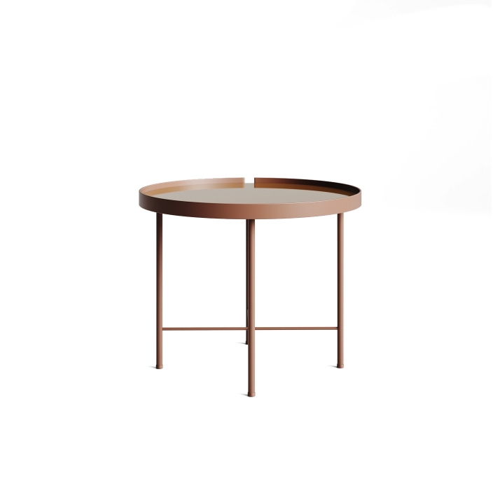 Стол приставной ANASTASIA COFFEE TABLE CORTEN BRONZE MIRROR  60X60X48 СМ. (NRM00655)