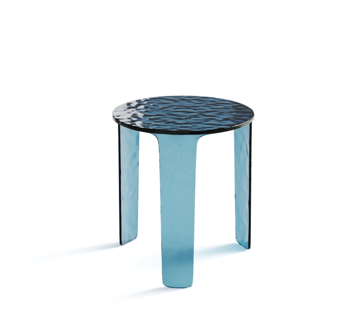 Стол приставной AURA SIDE TABLE BLUE CLEAR BLUE CLEAR  45X47X44 СМ. (NRM00656)