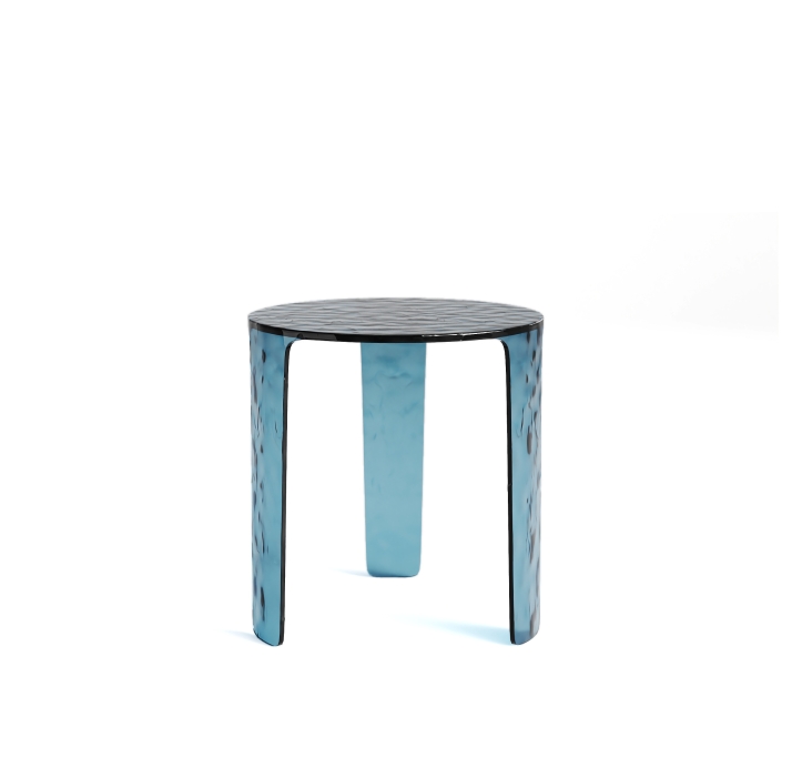 Стол приставной AURA SIDE TABLE BLUE CLEAR BLUE CLEAR  45X47X44 СМ. (NRM00656)