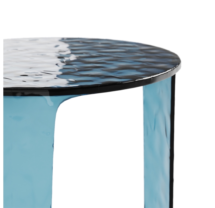 Стол приставной AURA SIDE TABLE BLUE CLEAR BLUE CLEAR  45X47X44 СМ. (NRM00656)