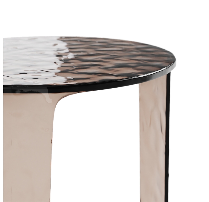 Стол приставной AURA SIDE TABLE BRONZE CLEAR BRONZO CLEAR  45X47X44 СМ. (NRM00657)