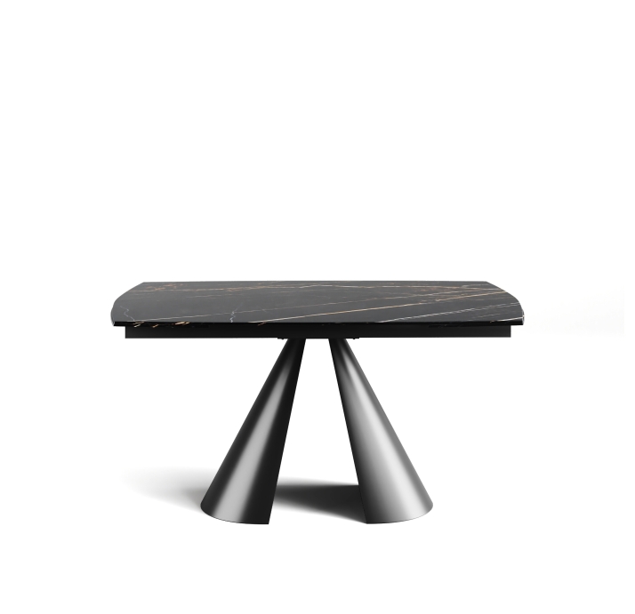 Стол обеденный MISSA DINING TABLE BLACK MATT BLACK MARBLE  200X90X76 СМ. (NRM00804)