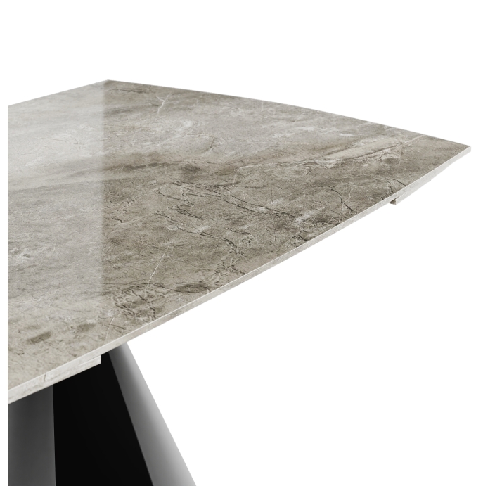 Стол обеденный MISSA DINING TABLE ANTHRACITE GLOSSY GRAY MARBLE  200X90X76 СМ. (NRM00803)