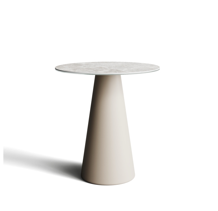 Стол приставной MUSHROOM SIDE TABLE QGTT DIAMOND CREAM  50X50X58 СМ. (NRM00967)