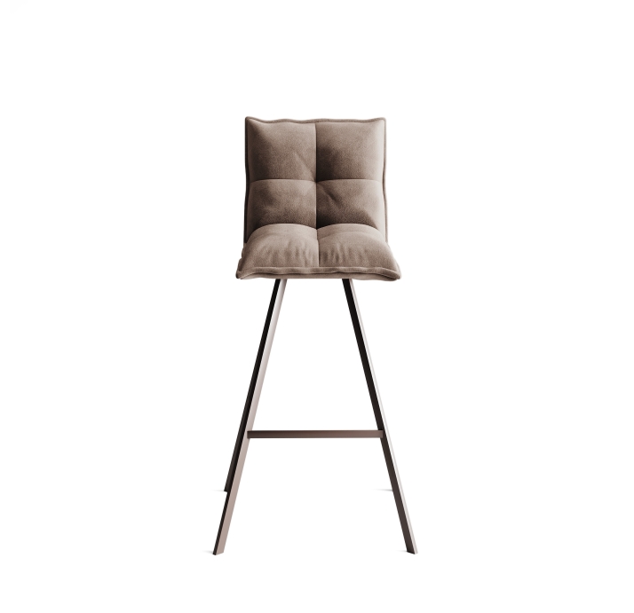 Стул полубарный TUNE BAR STOOL TESSUTO BROWN BROWN FRAME Коричневый (NRM01030)