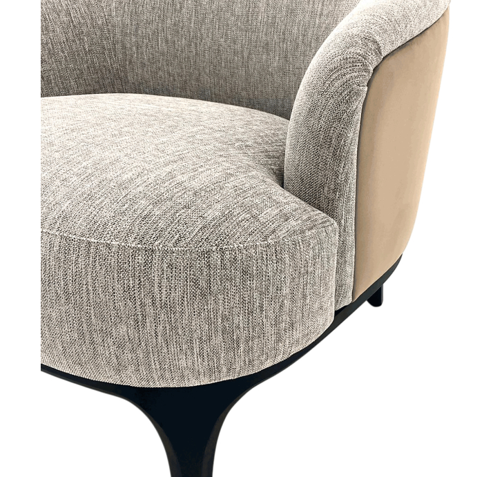 Кресло ARNO /IDOL IDOL-2.0-07/DIVINE DIVINE_50/Твердый/В цвет ткани/Черный, дерево/