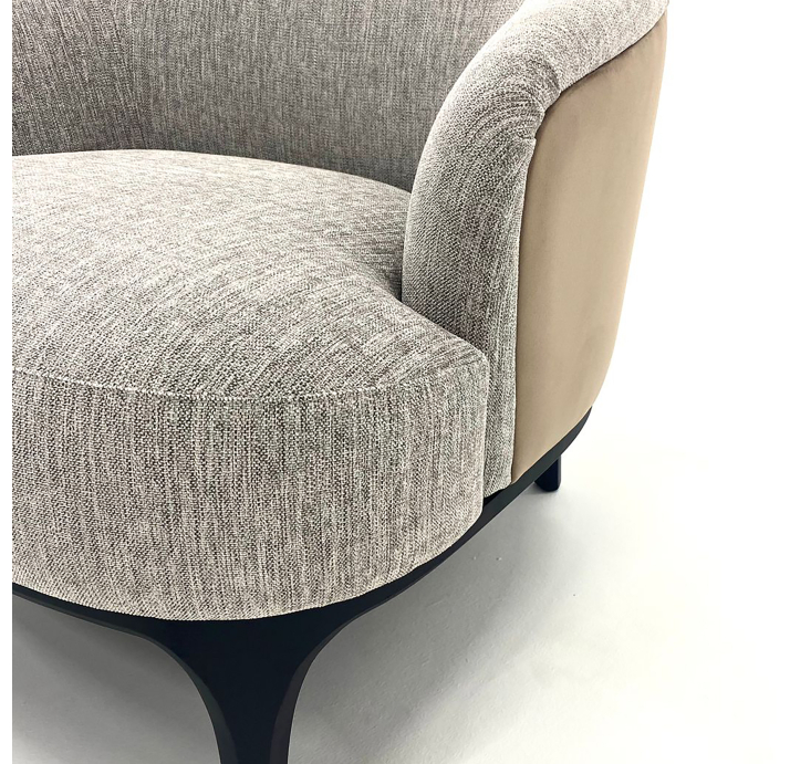 Кресло ARNO /IDOL IDOL-2.0-07/DIVINE DIVINE_50/Твердый/В цвет ткани/Черный, дерево/