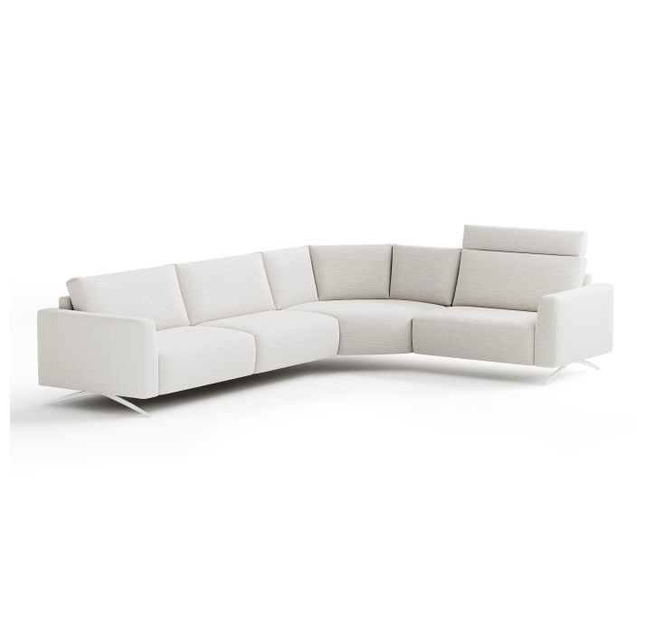 Диван COSMO B100-350-270B/58/M/AMIRI ANGORA /SOFTEX/03 AN Angora/EL,MR,E